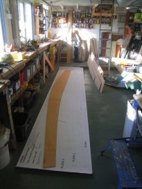 the finished plank #3, laid on the full size plan